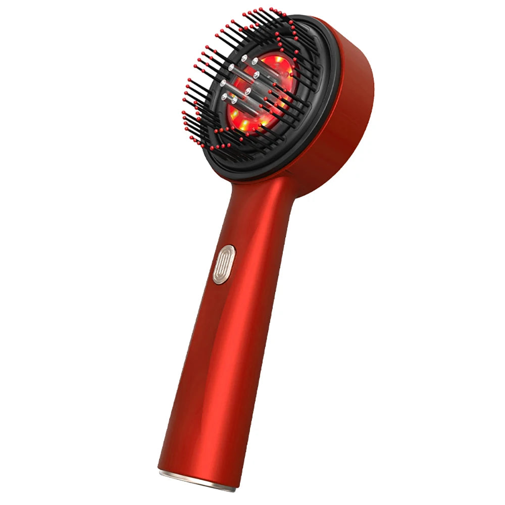 OasiCapilar™ | Peine eléctrico para masaje del cuero cabelludo – Luz roja y aplicador de aceite – Anticaída y crecimiento capilar